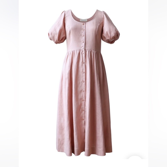 Of her own kind linen Maeve dress in pink size xs - Picture 4 of 10